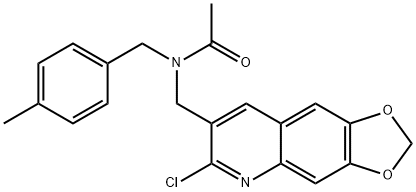 Acetamide, N-[(6-chloro-1,3-dioxolo[4,5-g]quinolin-7-yl)methyl]-N-[(4-methylphenyl)methyl]- (9CI),606104-24-9,结构式