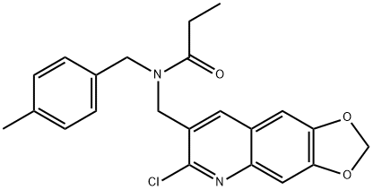 Propanamide, N-[(6-chloro-1,3-dioxolo[4,5-g]quinolin-7-yl)methyl]-N-[(4-methylphenyl)methyl]- (9CI)|