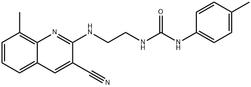 Urea, N-[2-[(3-cyano-8-methyl-2-quinolinyl)amino]ethyl]-N-(4-methylphenyl)- (9CI),606104-88-5,结构式