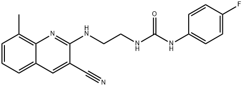 Urea, N-[2-[(3-cyano-8-methyl-2-quinolinyl)amino]ethyl]-N-(4-fluorophenyl)- (9CI) Structure