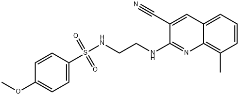 Benzenesulfonamide, N-[2-[(3-cyano-8-methyl-2-quinolinyl)amino]ethyl]-4-methoxy- (9CI) Structure