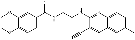 Benzamide, N-[2-[(3-cyano-6-methyl-2-quinolinyl)amino]ethyl]-3,4-dimethoxy- (9CI) Structure