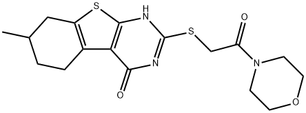 Morpholine, 4-[[(1,4,5,6,7,8-hexahydro-7-methyl-4-oxo[1]benzothieno[2,3-d]pyrimidin-2-yl)thio]acetyl]- (9CI),606106-63-2,结构式