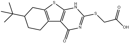 Acetic acid, [[7-(1,1-dimethylethyl)-1,4,5,6,7,8-hexahydro-4-oxo[1]benzothieno[2,3-d]pyrimidin-2-yl]thio]- (9CI),606107-25-9,结构式