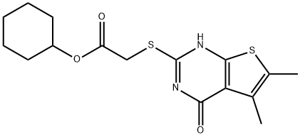 606107-53-3 Acetic acid, [(1,4-dihydro-5,6-dimethyl-4-oxothieno[2,3-d]pyrimidin-2-yl)thio]-, cyclohexyl ester (9CI)
