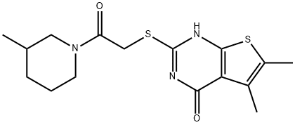 606107-66-8 Piperidine, 1-[[(1,4-dihydro-5,6-dimethyl-4-oxothieno[2,3-d]pyrimidin-2-yl)thio]acetyl]-3-methyl- (9CI)