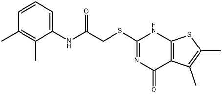 606107-78-2 Acetamide, 2-[(1,4-dihydro-5,6-dimethyl-4-oxothieno[2,3-d]pyrimidin-2-yl)thio]-N-(2,3-dimethylphenyl)- (9CI)