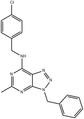 3H-1,2,3-Triazolo[4,5-d]pyrimidin-7-amine, N-[(4-chlorophenyl)methyl]-5-methyl-3-(phenylmethyl)- (9CI)|