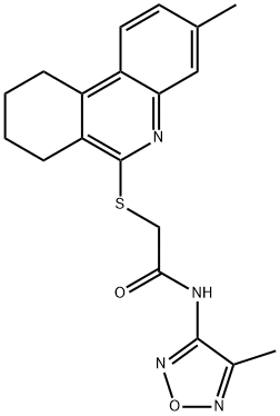 Acetamide, N-(4-methyl-1,2,5-oxadiazol-3-yl)-2-[(7,8,9,10-tetrahydro-3-methyl-6-phenanthridinyl)thio]- (9CI),606108-71-8,结构式