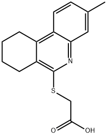 Acetic acid, [(7,8,9,10-tetrahydro-3-methyl-6-phenanthridinyl)thio]- (9CI) Structure
