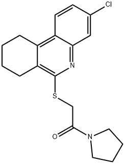 Pyrrolidine, 1-[[(3-chloro-7,8,9,10-tetrahydro-6-phenanthridinyl)thio]acetyl]- (9CI),606108-77-4,结构式