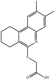 Acetic acid, [(7,8,9,10-tetrahydro-2,3-dimethyl-6-phenanthridinyl)thio]- (9CI) Structure