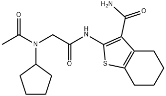 Benzo[b]thiophene-3-carboxamide, 2-[[(acetylcyclopentylamino)acetyl]amino]-4,5,6,7-tetrahydro- (9CI)|