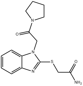 Acetamide, 2-[[1-[2-oxo-2-(1-pyrrolidinyl)ethyl]-1H-benzimidazol-2-yl]thio]- (9CI),606109-54-0,结构式