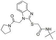 Acetamide, N-(1,1-dimethylethyl)-2-[[1-[2-oxo-2-(1-pyrrolidinyl)ethyl]-1H-benzimidazol-2-yl]thio]- (9CI),606109-58-4,结构式