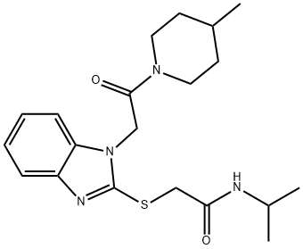 Acetamide, N-(1-methylethyl)-2-[[1-[2-(4-methyl-1-piperidinyl)-2-oxoethyl]-1H-benzimidazol-2-yl]thio]- (9CI)|