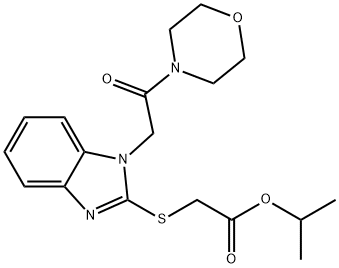아세트산,[[1-[2-(4-모르폴리닐)-2-옥소에틸]-1H-벤즈이미다졸-2-일]티오]-,1-메틸에틸에스테르(9CI)