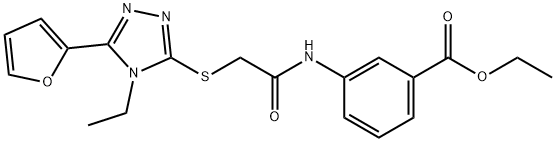 벤조산,3-[[[[4-에틸-5-(2-푸라닐)-4H-1,2,4-트리아졸-3-일]티오]아세틸]아미노]-,에틸에스테르(9CI)