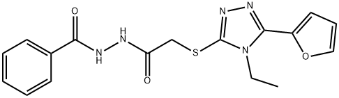 Benzoic acid, 2-[[[4-ethyl-5-(2-furanyl)-4H-1,2,4-triazol-3-yl]thio]acetyl]hydrazide (9CI) Structure