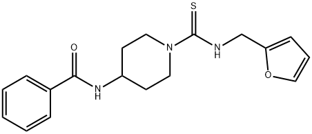 Benzamide, N-[1-[[(2-furanylmethyl)amino]thioxomethyl]-4-piperidinyl]- (9CI) Structure