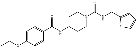 Benzamide, 4-ethoxy-N-[1-[[(2-furanylmethyl)amino]thioxomethyl]-4-piperidinyl]- (9CI) Structure