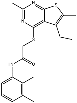 Acetamide, N-(2,3-dimethylphenyl)-2-[(5-ethyl-2,6-dimethylthieno[2,3-d]pyrimidin-4-yl)thio]- (9CI) Structure