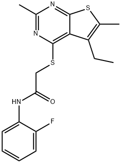Acetamide, 2-[(5-ethyl-2,6-dimethylthieno[2,3-d]pyrimidin-4-yl)thio]-N-(2-fluorophenyl)- (9CI)|