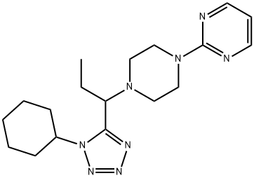 Pyrimidine, 2-[4-[1-(1-cyclohexyl-1H-tetrazol-5-yl)propyl]-1-piperazinyl]- (9CI)|