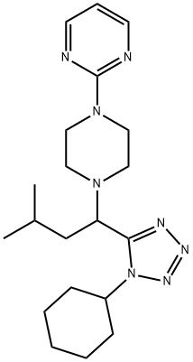 Pyrimidine, 2-[4-[1-(1-cyclohexyl-1H-tetrazol-5-yl)-3-methylbutyl]-1-piperazinyl]- (9CI),606114-27-6,结构式