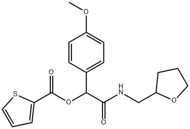 2-Thiophenecarboxylicacid,1-(4-methoxyphenyl)-2-oxo-2-[[(tetrahydro-2-furanyl)methyl]amino]ethylester(9CI) Struktur
