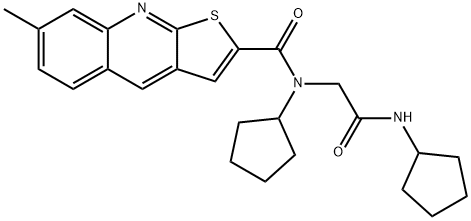 Thieno[2,3-b]quinoline-2-carboxamide, N-cyclopentyl-N-[2-(cyclopentylamino)-2-oxoethyl]-7-methyl- (9CI)|