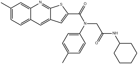 Thieno[2,3-b]quinoline-2-carboxamide, N-[2-(cyclohexylamino)-2-oxoethyl]-7-methyl-N-(4-methylphenyl)- (9CI)|