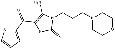 Methanone, [4-amino-2,3-dihydro-3-[3-(4-morpholinyl)propyl]-2-thioxo-5-thiazolyl]-2-thienyl- (9CI) 化学構造式