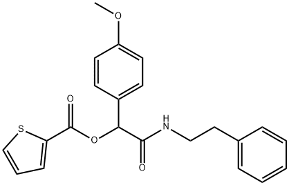 2-Thiophenecarboxylicacid,1-(4-methoxyphenyl)-2-oxo-2-[(2-phenylethyl)amino]ethylester(9CI),606115-14-4,结构式
