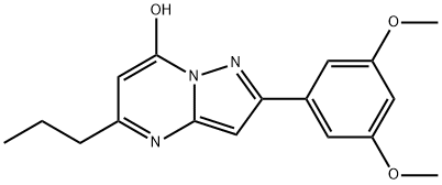 Pyrazolo[1,5-a]pyrimidin-7-ol, 2-(3,5-dimethoxyphenyl)-5-propyl- (9CI) Structure