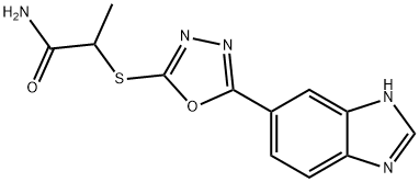 Propanamide, 2-[[5-(1H-benzimidazol-5-yl)-1,3,4-oxadiazol-2-yl]thio]- (9CI) Structure