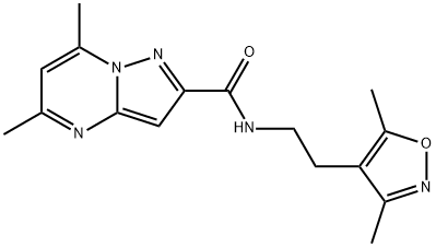 Pyrazolo[1,5-a]pyrimidine-2-carboxamide, N-[2-(3,5-dimethyl-4-isoxazolyl)ethyl]-5,7-dimethyl- (9CI)|