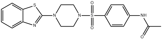 Acetamide, N-[4-[[4-(2-benzothiazolyl)-1-piperazinyl]sulfonyl]phenyl]- (9CI) 结构式