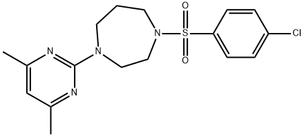 606118-06-3 1H-1,4-Diazepine, 1-[(4-chlorophenyl)sulfonyl]-4-(4,6-dimethyl-2-pyrimidinyl)hexahydro- (9CI)