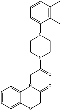 Piperazine, 1-[(2,3-dihydro-3-oxo-4H-1,4-benzoxazin-4-yl)acetyl]-4-(2,3-dimethylphenyl)- (9CI),606118-30-3,结构式