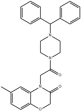 606119-70-4 Piperazine, 1-[(2,3-dihydro-6-methyl-3-oxo-4H-1,4-benzoxazin-4-yl)acetyl]-4-(diphenylmethyl)- (9CI)