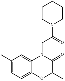 Piperidine, 1-[(2,3-dihydro-2,6-dimethyl-3-oxo-4H-1,4-benzoxazin-4-yl)acetyl]- (9CI)|
