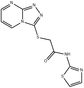 Acetamide, N-2-thiazolyl-2-(1,2,4-triazolo[4,3-a]pyrimidin-3-ylthio)- (9CI),606121-67-9,结构式