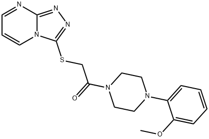 Piperazine, 1-(2-methoxyphenyl)-4-[(1,2,4-triazolo[4,3-a]pyrimidin-3-ylthio)acetyl]- (9CI) 结构式