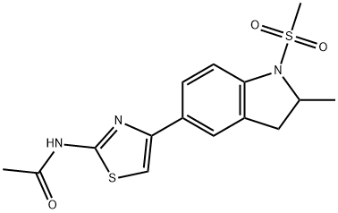 Acetamide, N-[4-[2,3-dihydro-2-methyl-1-(methylsulfonyl)-1H-indol-5-yl]-2-thiazolyl]- (9CI),606121-97-5,结构式