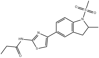 Propanamide, N-[4-[2,3-dihydro-2-methyl-1-(methylsulfonyl)-1H-indol-5-yl]-2-thiazolyl]- (9CI)|