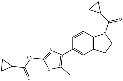 Cyclopropanecarboxamide, N-[4-[1-(cyclopropylcarbonyl)-2,3-dihydro-1H-indol-5-yl]-5-methyl-2-thiazolyl]- (9CI)|