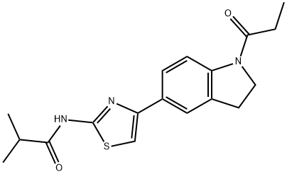 Propanamide, N-[4-[2,3-dihydro-1-(1-oxopropyl)-1H-indol-5-yl]-2-thiazolyl]-2-methyl- (9CI) Structure