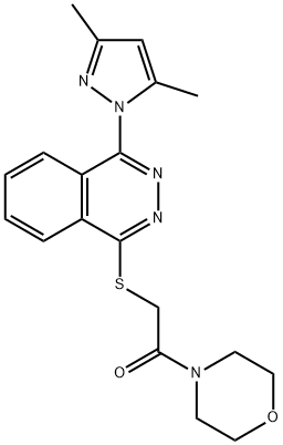 Morpholine, 4-[[[4-(3,5-dimethyl-1H-pyrazol-1-yl)-1-phthalazinyl]thio]acetyl]- (9CI)|