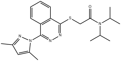 606122-25-2 Acetamide, 2-[[4-(3,5-dimethyl-1H-pyrazol-1-yl)-1-phthalazinyl]thio]-N,N-bis(1-methylethyl)- (9CI)